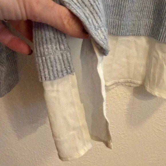 💎💎💎BOGOHO 💎💎💎Women's Blue Sweater with White Collar-XL - Picture 8 of 11